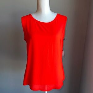 NEW Insight orange solid sleeveless tank top blouse size XS